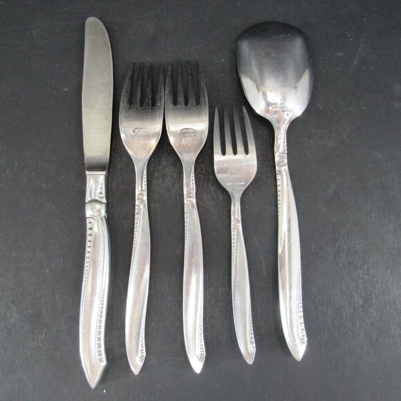 AIRMACK AMK8 Beaded Stainless Flatware Solingen-Germany 5 Replacement Pieces - Picture 6 of 7